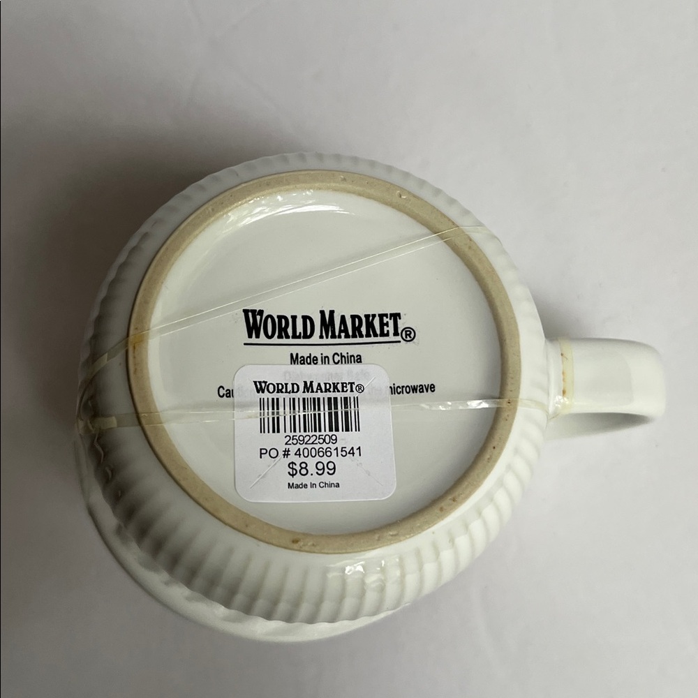 Mushroom Mug with Lid Set Cup with Brown Top World Market NWT - Picture 5 of 8